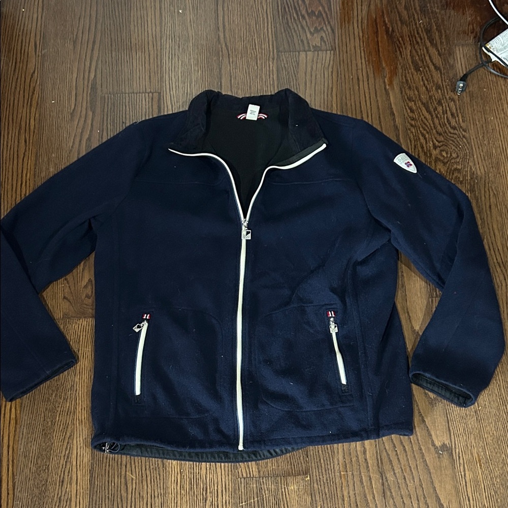 Vtg Dale of Norway Navy wool zip up Techinal waterproof jacket XXL